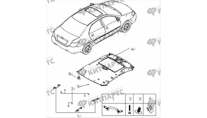 Потолок с люком BYD