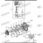 Поршень, коленвал и маховик 2.3 AT