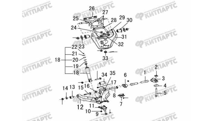 Подвеска передняя Great Wall Hover H3 New