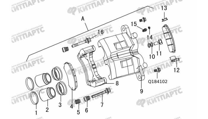 Скоба переднего тормоза (суппорт) Great Wall Hover H3