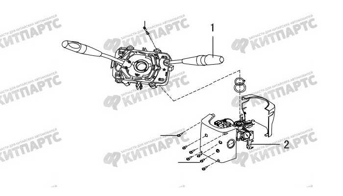 Комплект подрулевых переключателей (новый салон) Great Wall