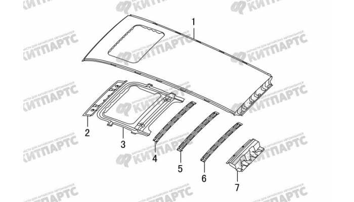 Панель крыши (под люк) Great Wall DW Hower H3