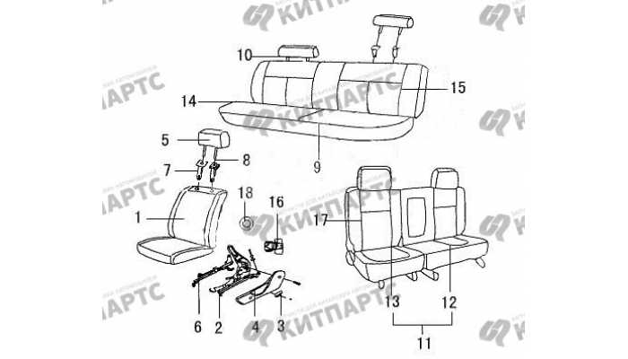 Сидение заднее Great Wall
