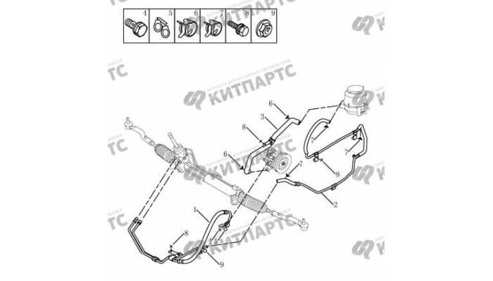 Трубки ГУР (двигатель 4G20/4G24) Geely