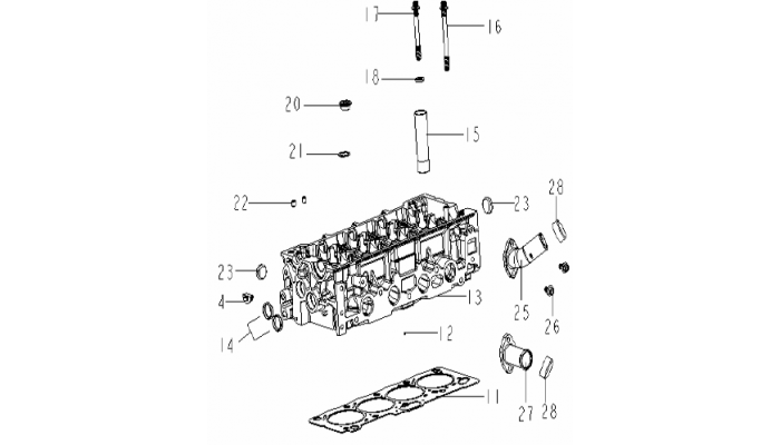 Головка блока цилиндров Geely MK