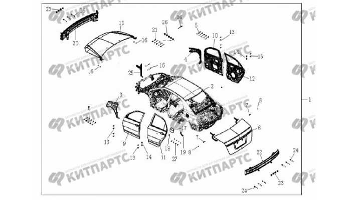 Кузов в сборе Geely Vision (FC)