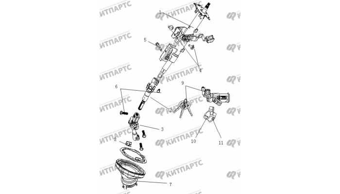 Колонка рулевая Geely